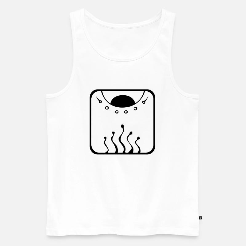 1 Kin Maya-Drache BLK - Männer Premium Bio Tank Top - Weiß