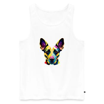 Propriétaire de chien Doberman Puppy Dogs Labrador - Débardeur bio Premium Homme - blanc - Devant - Michal (187cm)