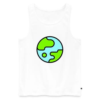 Mother Earth - Männer Premium Bio Tank Top - Weiß - Vorne - AI Model Male 178 light (178cm)