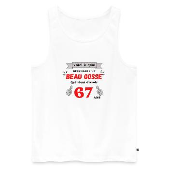 This Is What A Handsome 67-Year-Old Guy Looks Like - Men's Premium Organic Tank Top - white - Front - AI Model Male 178 light (178cm)