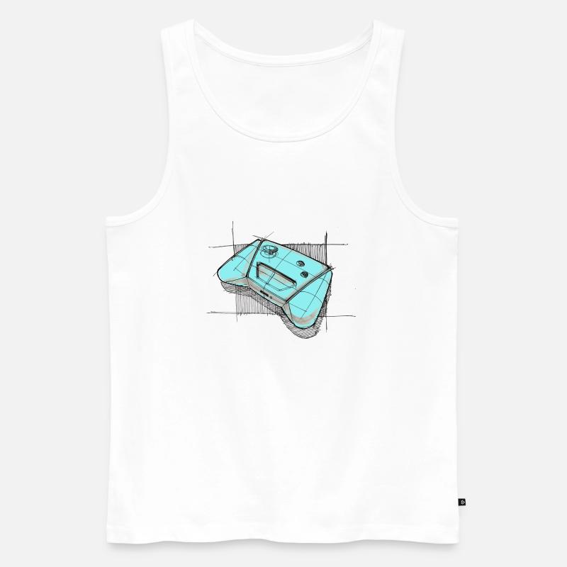 Gamecontroller (Controller) - Männer Premium Bio Tank Top - Weiß