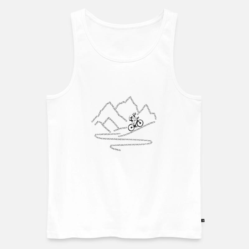 Der Berg ruft - Männer Premium Bio Tank Top - Weiß
