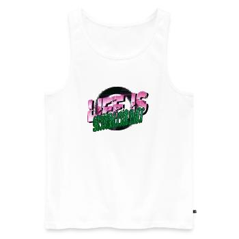 happy golfgirls birthday present idea funny quote - Men's Premium Organic Tank Top - white - Front - Michal (187cm)