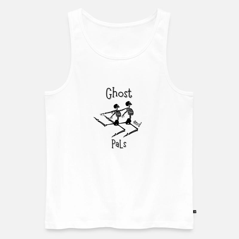Ghost and Pals - Männer Premium Bio Tank Top - Weiß