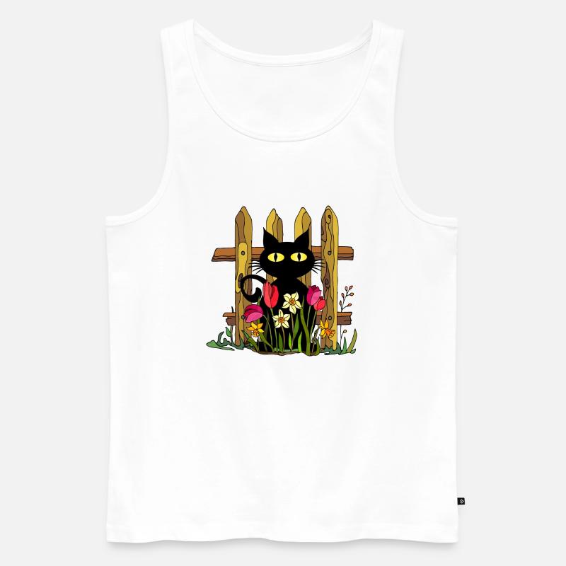 Katze - Männer Premium Bio Tank Top - Weiß