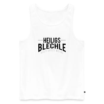 Heiligs Blechle - Männer Premium Bio Tank Top - Weiß - Vorne - Michal (187cm)