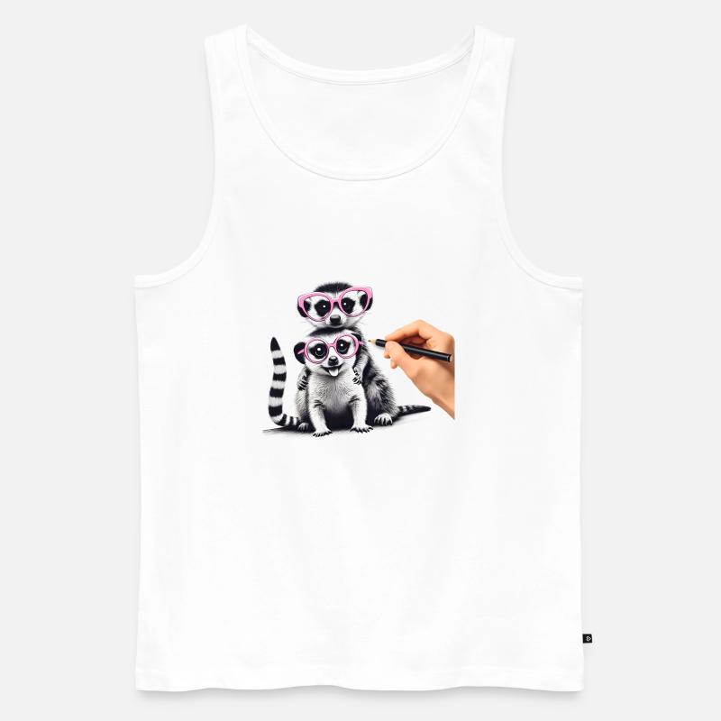 Erdmännchen - Männer Premium Bio Tank Top - Weiß