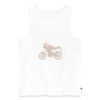 Moto Motocross Fan de moto Motard - Débardeur bio Premium Homme - blanc - Devant - Michal (187cm)