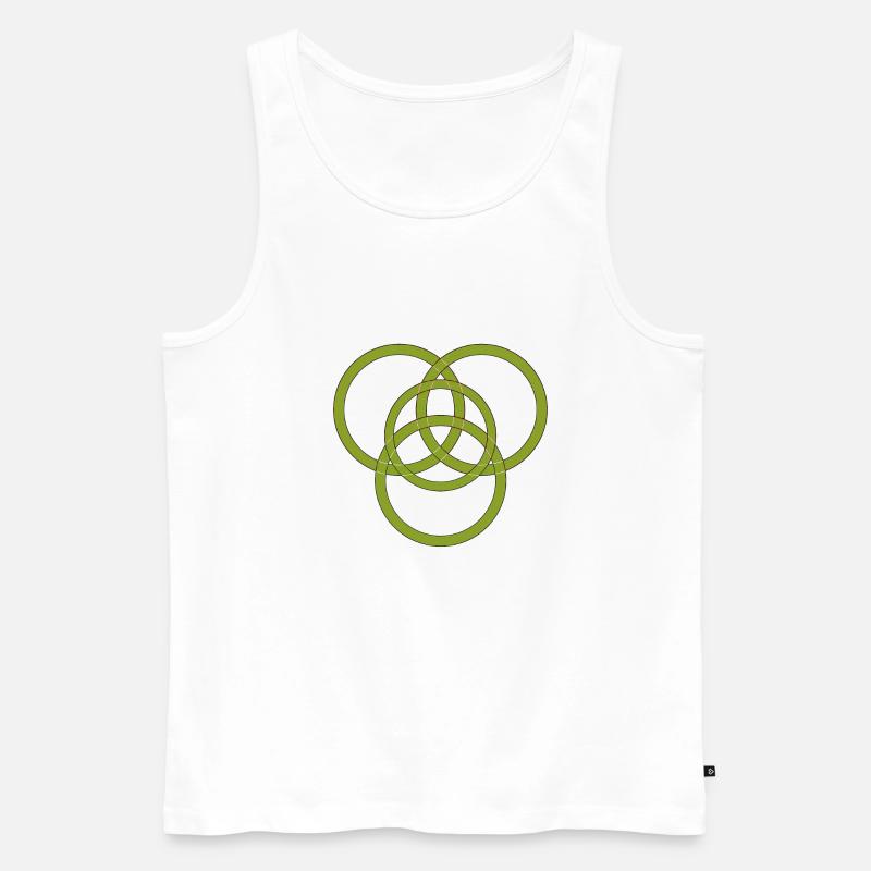 Zeichnung der Ringe - Männer Premium Bio Tank Top - Weiß