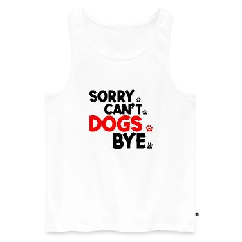 Dogs Lover Vintage Sorry Can't Dogs Bye - Débardeur bio Premium Homme - blanc - Devant - Michal (187cm)