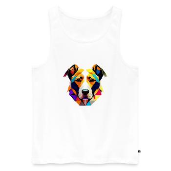 Puppy Dog Owner German Shepherd - Men's Premium Organic Tank Top - white - Front - AI Model Male 178 light (178cm)