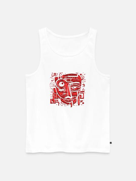 Graffiti Street Art Spray Vintage Schablone Retro - Männer Premium Bio Tank Top - Weiß