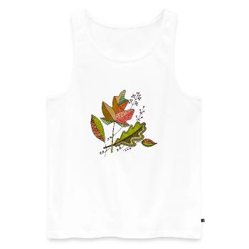 Liste - Männer Premium Bio Tank Top - Weiß - Vorne - Michal (187cm)