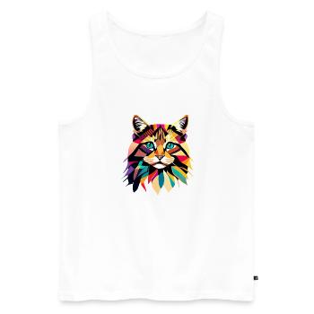 Maine Coon Chaton Chaton Propriétaire Chat Chat - Débardeur bio Premium Homme - blanc - Devant - Michal (187cm)