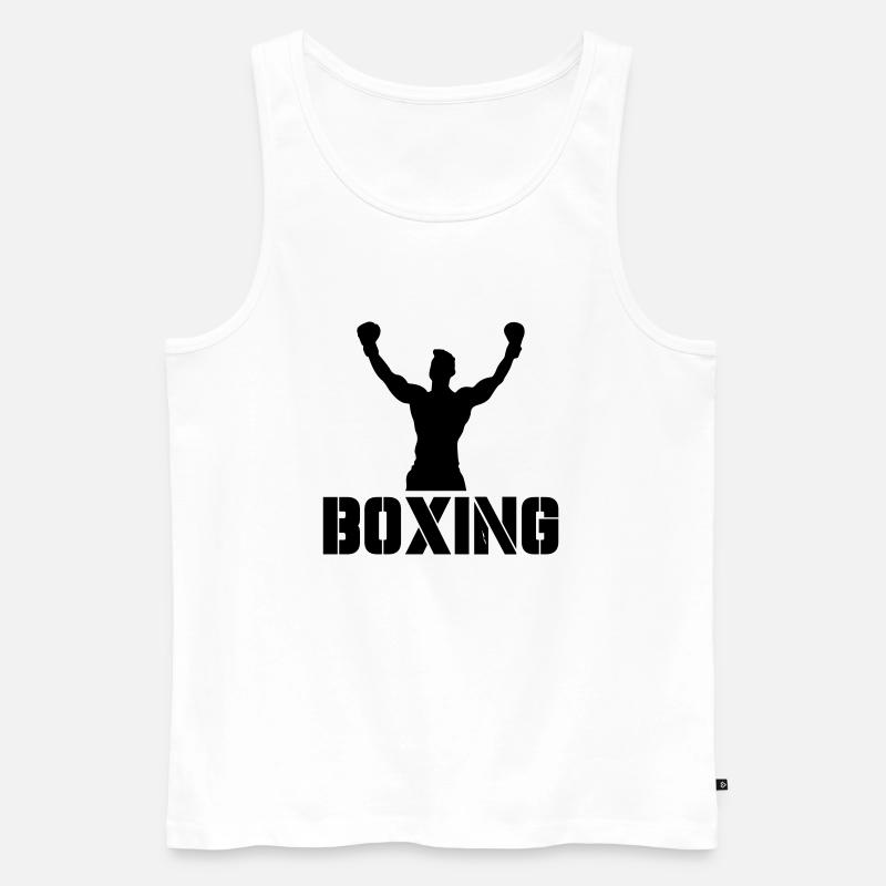 boxning - Männer Premium Bio Tank Top - Weiß