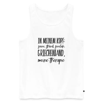 Lustiger Griechischer Spruch Griechenland Geschenk - Männer Premium Bio Tank Top - Weiß - Vorne - AI Model Male 178 light (178cm)