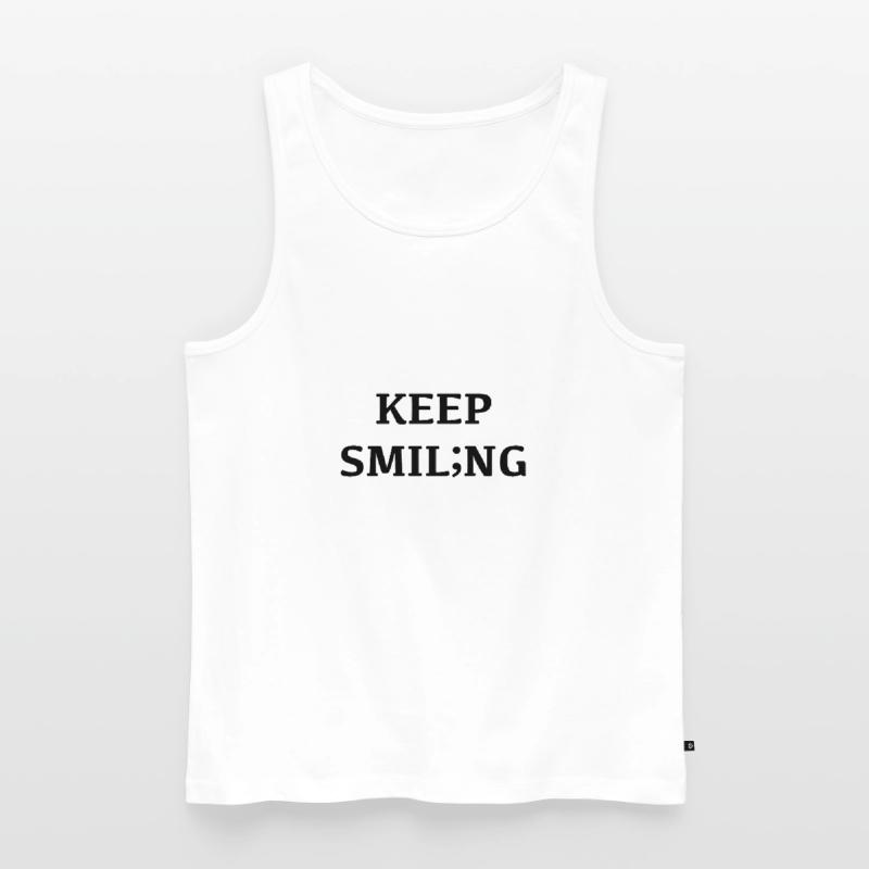 Keep smiling, smiling changes your mood; Men's Premium Organic Tank Top