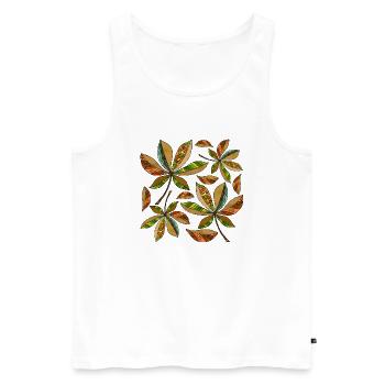 Liste - Männer Premium Bio Tank Top - Weiß - Vorne - Michal (187cm)