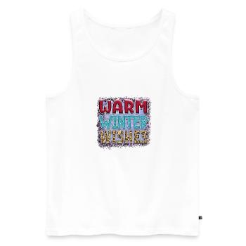 Warme Winterwünsche - Männer Premium Bio Tank Top - Weiß - Vorne - AI Model Male 178 light (178cm)
