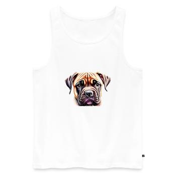 Mastiff Dog Bulldog Dogs Dog Owner - Men's Premium Organic Tank Top - white - Front - Michal (187cm)