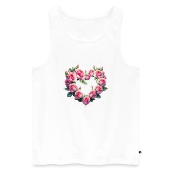 Valentine's Day Wedding Mother's Day Love Engagement - Men's Premium Organic Tank Top - white - Front - Michal (187cm)