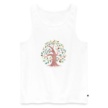 Arbre de vie méditation celtique arbre de vie - Débardeur bio Premium Homme - blanc - Devant - Michal (187cm)