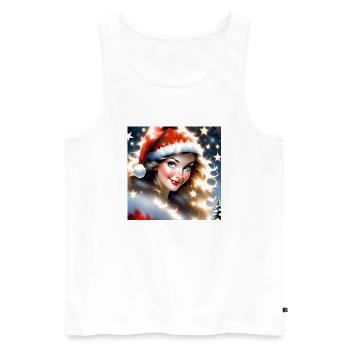 Joyeux Noel #6 - Débardeur bio Premium Homme - blanc - Devant - Michal (187cm)