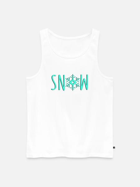 Snowflake Snow - Men's Premium Organic Tank Top - white
