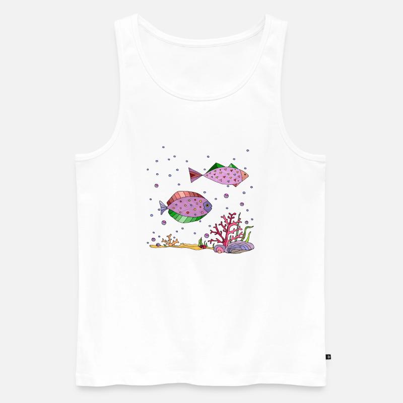Fische - Männer Premium Bio Tank Top - Weiß