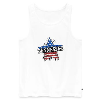 Tennessee - États-Unis - États-Unis d’Amérique - Débardeur bio Premium Homme - blanc - Devant - AI Model Male 178 light (178cm)