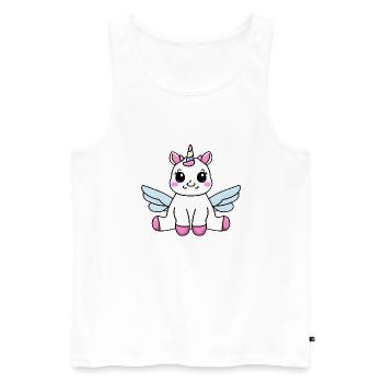 Unicorn Mythical Creature Girl Mythical Beast Unicorns - Men's Premium Organic Tank Top - white - Front - Michal (187cm)