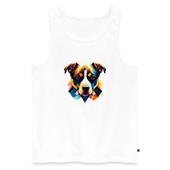 German Shepherd Dog Owner Dog Dog Dog Owner - Men's Premium Organic Tank Top - white - Front - Michal (187cm)