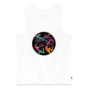 dancer, dancing, illustration, dancer, graffiti - Men's Premium Organic Tank Top - white - Front - Michal (187cm)