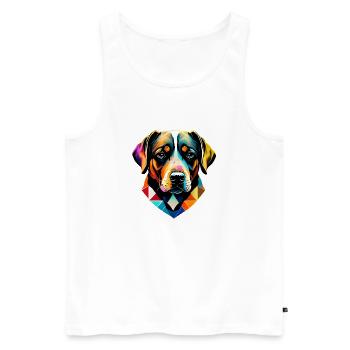 Dogs Shepherd Dog Owner Dog Owner Dog - Men's Premium Organic Tank Top - white - Front - Michal (187cm)