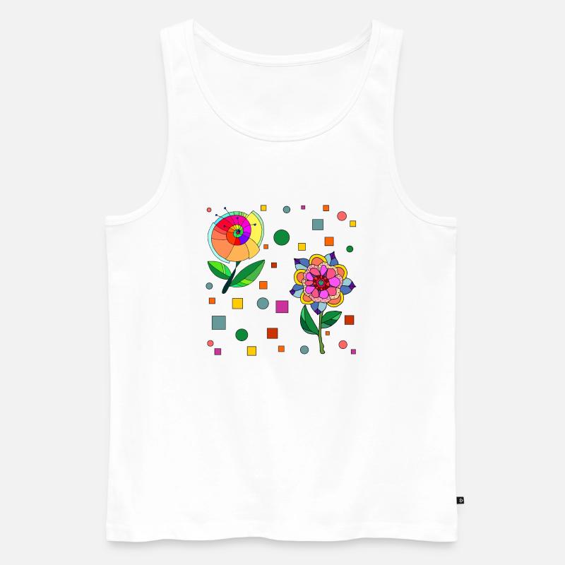 Blumen - Männer Premium Bio Tank Top - Weiß