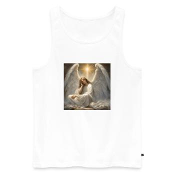 Spiritualité Ésotérisme Etoiles - Débardeur bio Premium Homme - blanc - Devant - Michal (187cm)