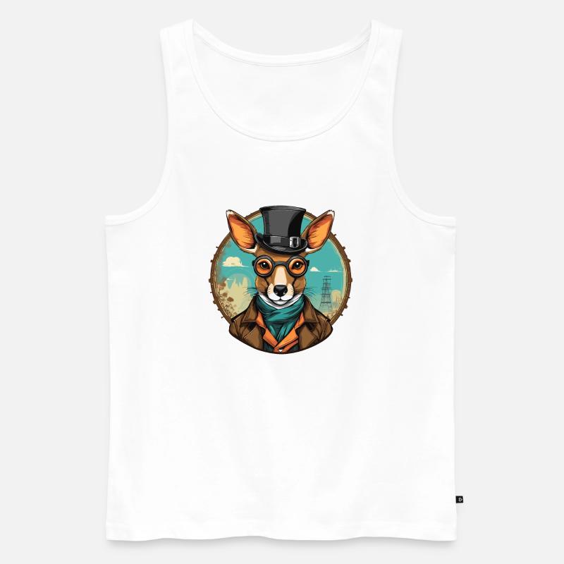 Känguru - Männer Premium Bio Tank Top - Weiß