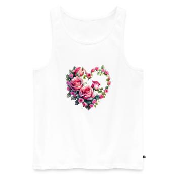 Blume Garten Geschenk Hobbygärtner Gärtner Blumen - Männer Premium Bio Tank Top - Weiß - Vorne - Michal (187cm)