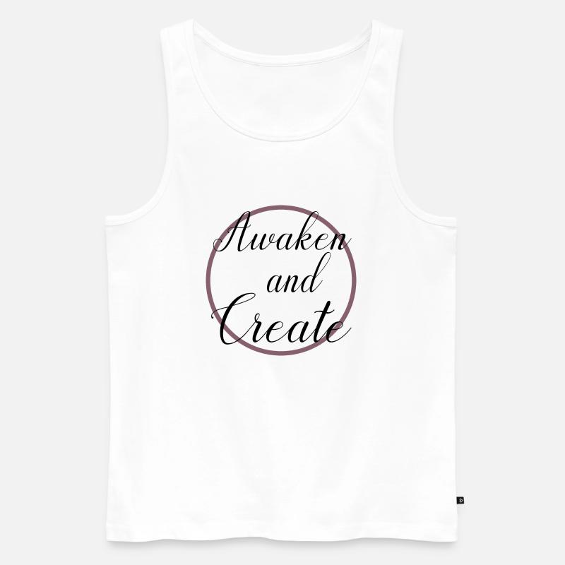 futuristic education enlightenment mindfulness - Männer Premium Bio Tank Top - Weiß