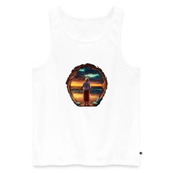 Dementia - Men's Premium Organic Tank Top - white - Front - Michal (187cm)