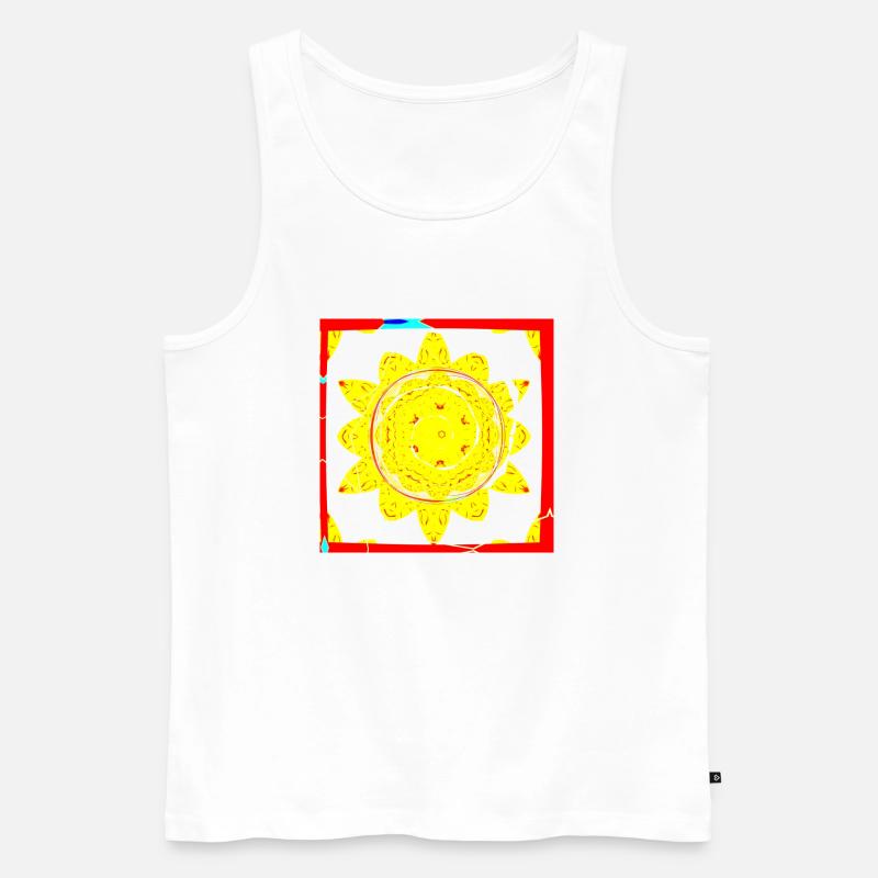 Sonne - Männer Premium Bio Tank Top - Weiß