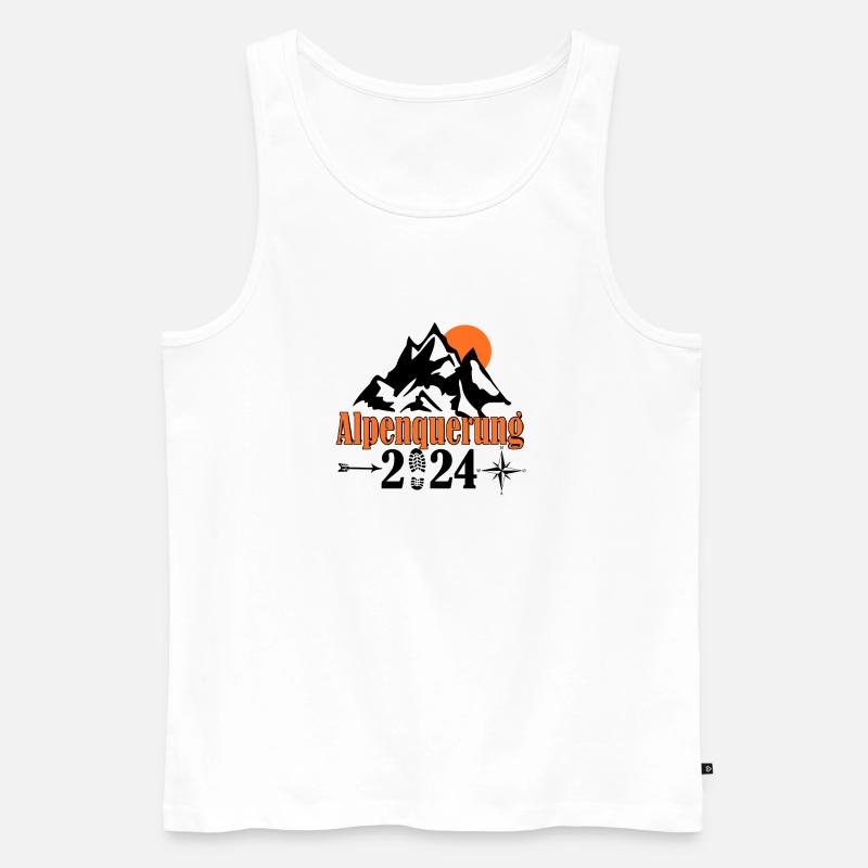 alpenquerung 2024 - Männer Premium Bio Tank Top - Weiß