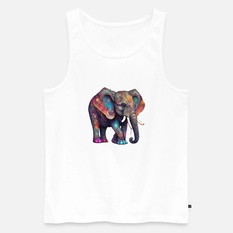 magic elephant - Männer Premium Bio Tank Top - Weiß