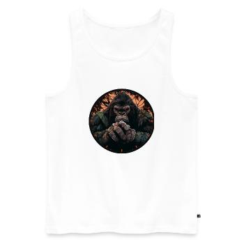 The Father - Men's Premium Organic Tank Top - white - Front - Michal (187cm)
