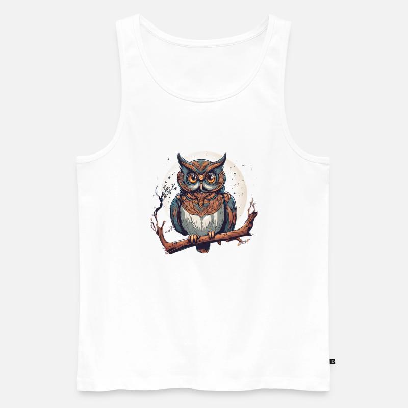 magic owl 2 - Männer Premium Bio Tank Top - Weiß