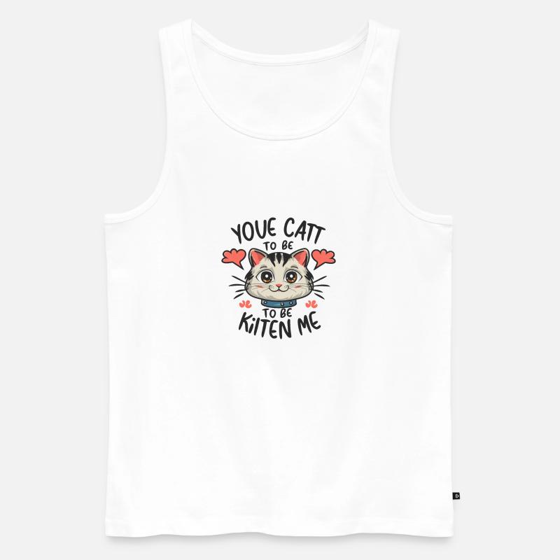 Comic-Schnurrbart-Laune - Männer Premium Bio Tank Top - Weiß