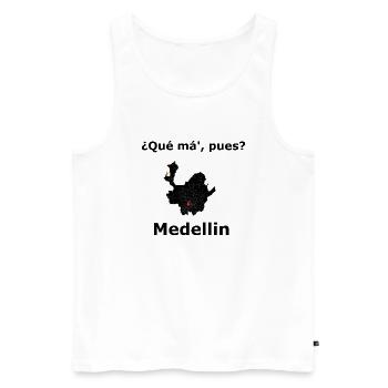 Medellin Antioquia - Männer Premium Bio Tank Top - Weiß - Vorne - Michal (187cm)