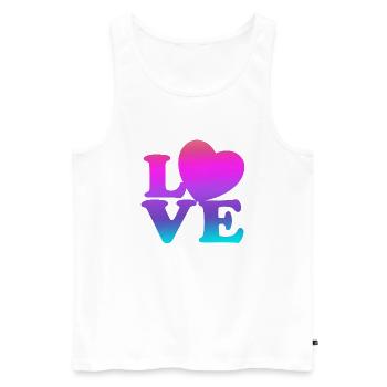 Liebe mich Valentinstag Alles Gute zum Valentinstag Valentinstag - Männer Premium Bio Tank Top - Weiß - Vorne - Michal (187cm)