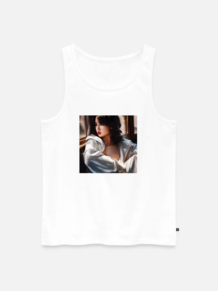 Lady - Men's Premium Organic Tank Top - white