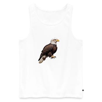Schöner Weißkopfseeadler - Männer Premium Bio Tank Top - Weiß - Vorne - Michal (187cm)